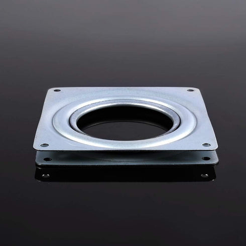 Mrisata 4inch Galvanized Steel Rotating Plate Display Base for Cake, Kitchen Cabinets, Monitor, TV, Painting, and More