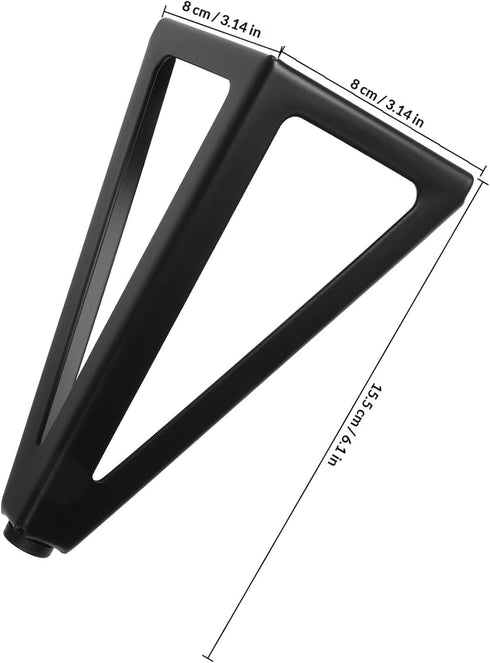 Set, 15.5cm 4 OUNONA Metal Sofa Feet and Cabinet Legs Matte Black Metal Furniture Legs Replacement for Couch, Tv Stand