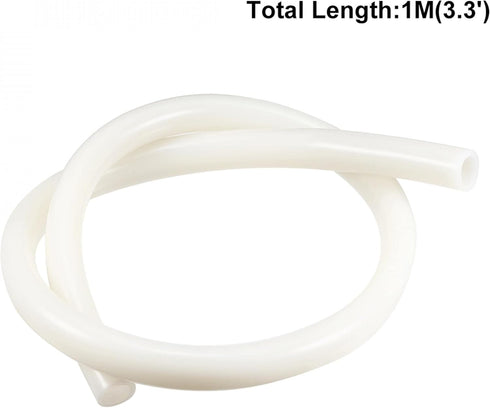 uxcell Silicone Tube, 17mm ID x 22mm OD, 3.3' Flexible Silicone Rubber Tubing, White for Pump Transfer