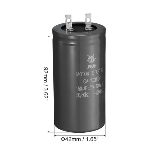 PATIKIL Motor Start Capacitor, 2 Pcs 150uf 300V 50/60Hz CD60 Running Capacitor Starting Capacitor for Air Conditioners, Electric Motor Starts Running