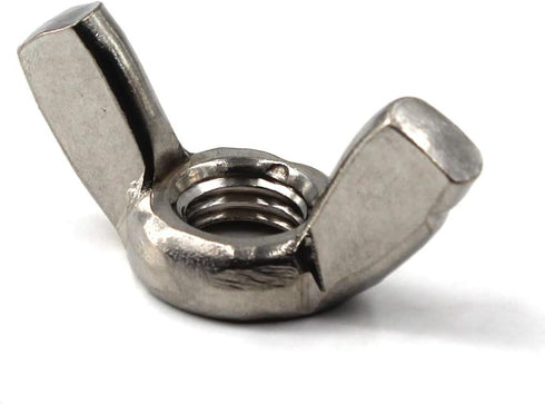 M8(5/16")304 Stainless Steel Butterfly Wing Nut Set, DIN315 Hand Twist Tighten Hardware Nut Fasteners (10PCS)