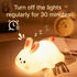 Dimmable Bunny Lamp, Rabbit Night Light with Timer, Soft Silicone Big Face Bunny Easter Gifts, Rechargeable LED Nursery