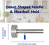 2.3") Falafel Maker Press Stainless Steel Syrian Type With Hole (Donut Shape) Premium Quality Kitchen Tool Meatball