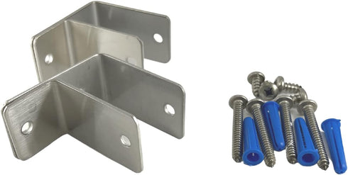 Harris Hardware TP15239 Stamped Steel Pilaster Pack for 1-1/4 in. Post, Includes 2 One-Ear Brackets and Fasteners