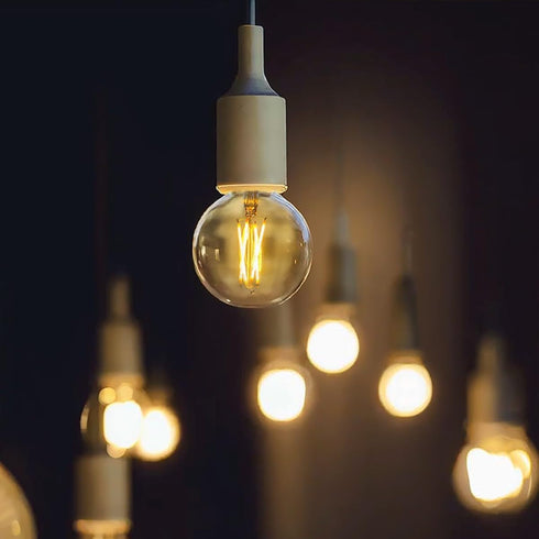 10 Pack G16.5 Bulbs Dimmable,Small Bulbs,E26 6W 60 580lm, 2700K White,AC120V,Flicker Chandelier1.97" 2.87" BRIMAX Light
