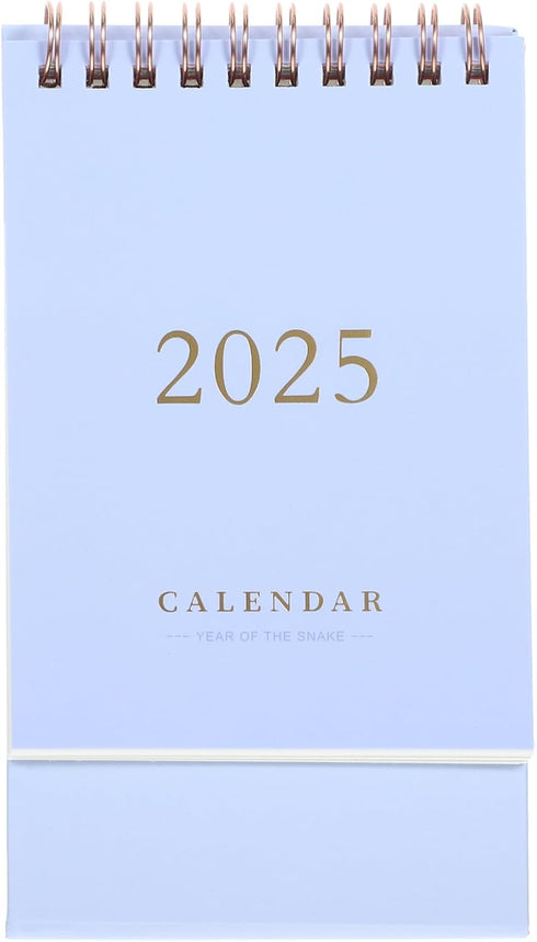 LALAFINA Spiral Binding Desk Calendar Minimalist Small Calendar for Monthly Design Convenient Manual Date Change Chic