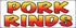 Generic 4LessCo 18x48 Inch PORK RINDS Vinyl Banner Sign with Grommets, wb, Small,