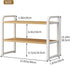 Office Desk Shelf Organizer, Wood Desktop Bookshelf Supplies Storage Rack, Shelf for Top of Desk and Dresser