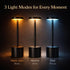 Lecordh 2 Pack, Dimming, Cordless Table Lamp Rechargeable LED Table Lamps with Touch Battery Operated Portable Lamps