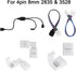 SUPERNIGHT 3528 2835 4 Pin 8mm LED Strip Connector Kit, RGB Rope Lights Gapless Solderless Clip, 32.8ft Extension Wire