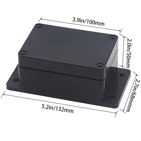 Zulkit Junction Box, ABS Plastic Dustproof Waterproof IP65 Universal Electrical Boxes Project Enclosure, Pack of 2