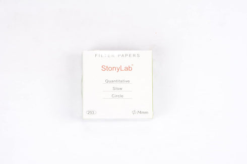 stonylab Quantitative Filter Paper, 100 Pack Slow Flow Rate Cellulose Filter Paper Circles, 74 mm Diameter