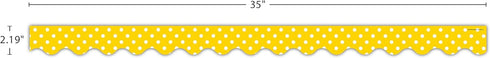 Teacher Created Resources Yellow Mini Polka Dots Border Trim, 4668 Yellow
