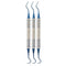 Set of 3 Blue Titanium Dental Explorer 23/17A Endodontic Probe Dental Diagnostic