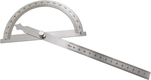 Haidong Angle Measuring Instrument, Stainless Steel Protractor with Rotary Arm for Woodworking Degree Measurement