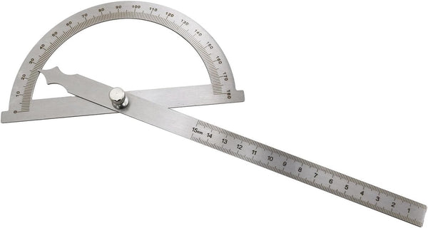 Haidong Angle Measuring Instrument, Stainless Steel Protractor with Rotary Arm for Woodworking Degree Measurement