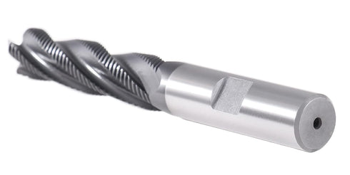 Accusize Industrial Tools 1/2'' Dia, M42 8% Cobalt Tialn Roughing End Mill, 1/2'' Shk Dia, 4 Flute, 1102-0120