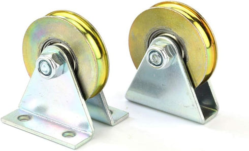 Chiloskit 1.5" Bearing Wheel Small Wire Rope Pulley Block with Bracket, 200LB for Lifting