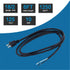 18AWG Replacement Power Cord Round Cable 2 Prong Polarized Plug 18 Gauge 120V Power Supply Cord SJT 18AWG 6 Foot Pigtail 2 Wire Stripped Off 10A 1250W Black Cord Open End Wire AC