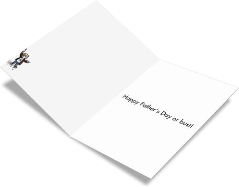 NobleWorks Happy Father's Day Greeting Card Funny - Humor for Dad or Stepdad, Notecard with Envelope