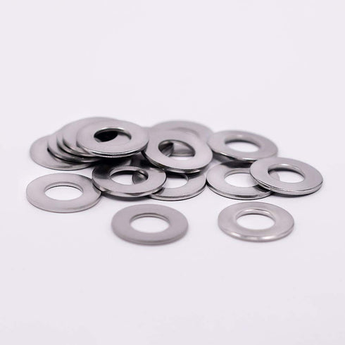 3/8" ID Stainless Steel Flat Washer, Bright Finish, 304 Stainless Steel 18-8, 25 PCS