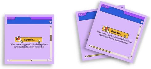 Sticky Notes 12 Pack, Computer Search Desktop, 3"x3" 50 Sheets Per Pad, What Would Happen if I Hired Two Investigators