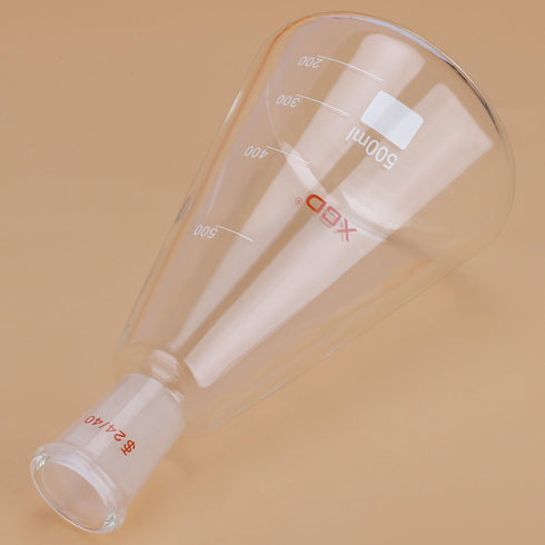 XCD Erlenmeyer Flask, Heavy Wall Borosilicate Glass - 500 ml with 24/40 Standard Taper Outer Joint