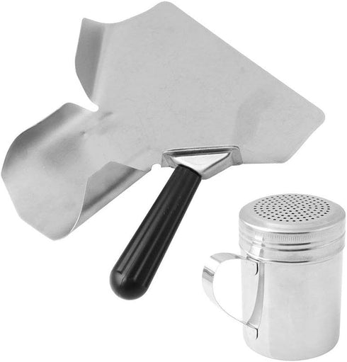 Popcorn Scoop and Salt Shaker, Stainless Steel Scooper for Filling Foods into Bags, Home Theater Popcorn Machine