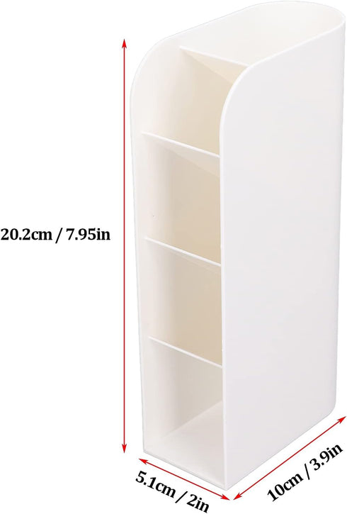 Zerodis Vertical Pen Organizer - White Desk Organizer Pen Holder for Office, School, Home & Art Supplies