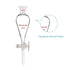 stonylab Borosilicate Glass 60 ml Heavy Wall Conical Separatory Funnel with PTFE Stopcock, 19/26 Joints