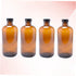 Set 4 of Refillable Boston Round Glass Bottles for Essential Oils