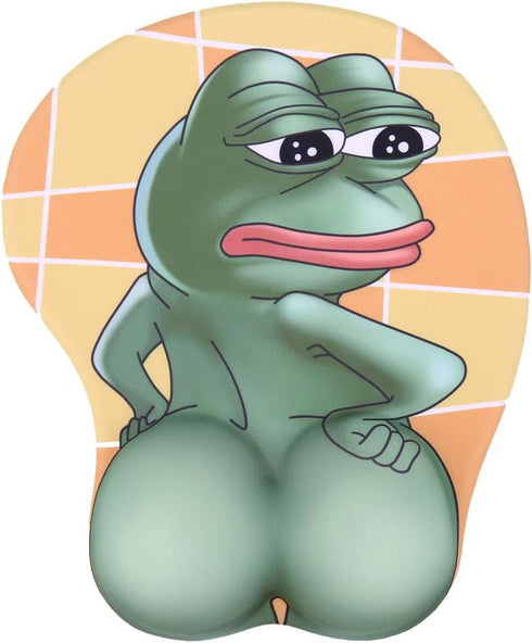 Frog 3D Anime Mouse Pads with Silicone Gel Wrist Rest Gaming Mousepads 2Way Skin by Boo Ace