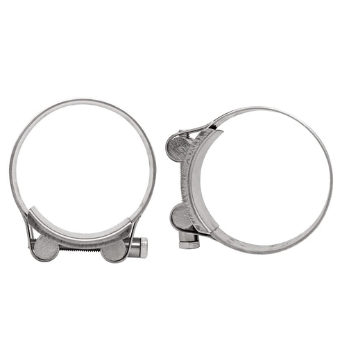 AKIHISA 2 Pack T-Bolt Hose Clamp, 149-161mm ID Range, 304 Stainless Steel Heavy Duty Pipe Clamp