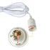 ZYAMY 2PCS E26 E27 Bulb White,1.8m Plug in Pendant Light Cord with Socket Plug Kit DIY Project Socket Power Extension