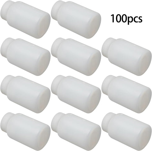 Bettomshin 5Pcs 100ml PE Plastic Bottles, Wide Mouth Lab Reagent Bottle with Graduated Scale