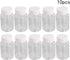10 Pcs 2.71oz Plastic Bottles, Lab Chemical Reagent Bottles, 80ml Wide Mouth Storage Containers with White Cap