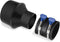 POWERTEC 70402 4" Hose to 2-1/2" Hose Cone Reducer with Dust Control Flex Cuff and Adjustable Key Hose Clamps