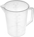 Bettomshin 3000ml Metric Straight Shape Plastic Graduated Beaker with Handle, Transparent Lab Measuring Cup