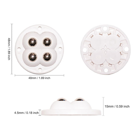 Self Adhesive Wheels, 4pcs Mini Swivel Adhesive Caster Wheels for Small Appliances, Furniture Bins