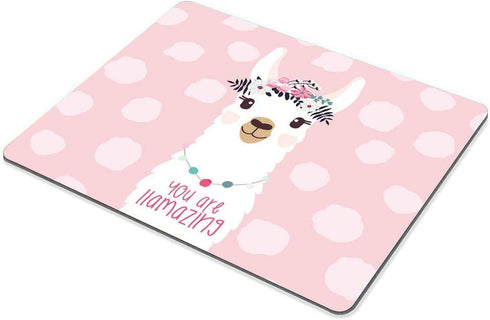Smooffly Funny Quote Mouse Pad, Cute Llama Design Non-Slip Rubber Gaming Mousepad for Computers