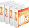 Cardinal Economy 3 Ring Binder, 2 Inch, White Presentation View, Holds 475 Sheets, PVC Free, 4 Pack (79520)