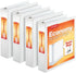 Cardinal Economy 3 Ring Binder, 2 Inch, White Presentation View, Holds 475 Sheets, PVC Free, 4 Pack (79520)