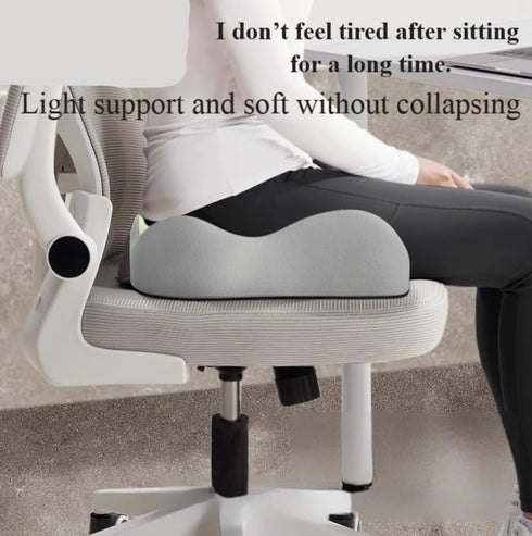 Generic 15.7"x13.4"x3.15" 9 (Grey-1) Orthopedic Seat Cushion with Hollow Design for Office Chair Car Airplane Relieving