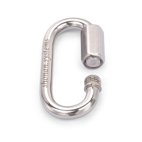 SHONAN 2.3 Inch Stainless Steel Chain Quick Links, 5 Pack Locking Carabiners and Chain Hooks, 650 Lbs Capacity