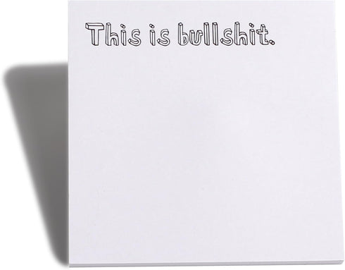 Fresh Outta Fucks Pad and Pen, Funny Sticky Notes and Pen Set, Novelty Gift for Friends