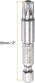 2pcs TT45 Star 7 Point Screwdriver Bit 1/4" Hex Shank 2" Length Magnetic Security Torx Screw Driver Power Tool by HARFINGTON