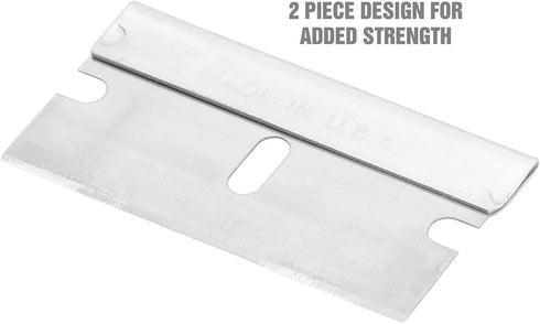 25181 100 Pack OEMTOOLS Razor Blades, Utility Knife Blades Refills, High Carbon Steel Utility Blades for Removing Paint