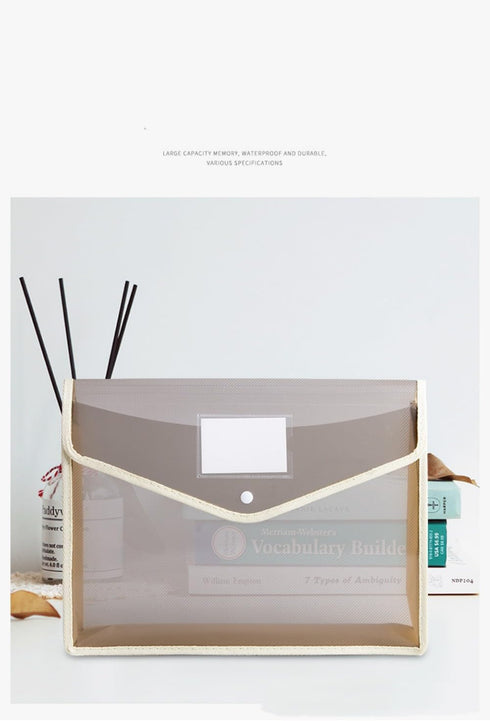 Plastic File Folders Envelope - Expanding File Wallet Organizer Documents Folder with Snap Closure, Large Capacity, Fit