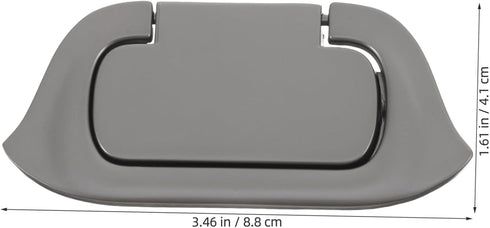 Housoutil Concealed Door Pull Handle Dark Grey Zinc Alloy Finger Flush Pulls for Sliding Barn Doors Effortless