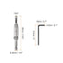 Self Centering Drill Bit Set 7/64", 1/4" Hex Shank Drilling Bits for Wood Working, Cabinet Door Hinge Hole Punch Tool Self Center with Hex Keys L-Shaped, Silver